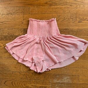 Queen of Sparkles pink pleated smocked waist shorts Sz 2Xl